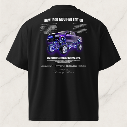 Unisex organic oversized high neck t-shirt— RAM 1500 Modified Edition