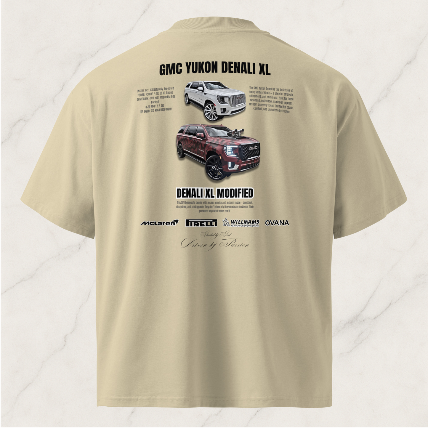 Unisex organic oversized high neck t-shirt— GMC Denali XL