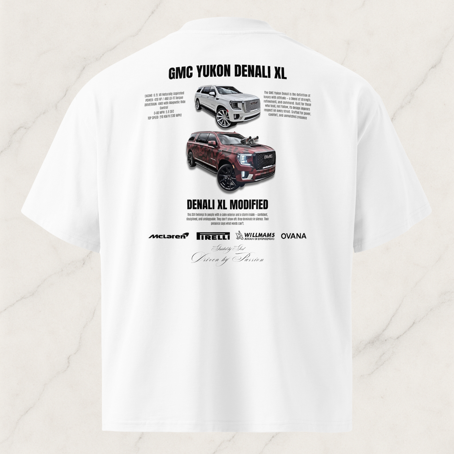 Unisex organic oversized high neck t-shirt— GMC Denali XL