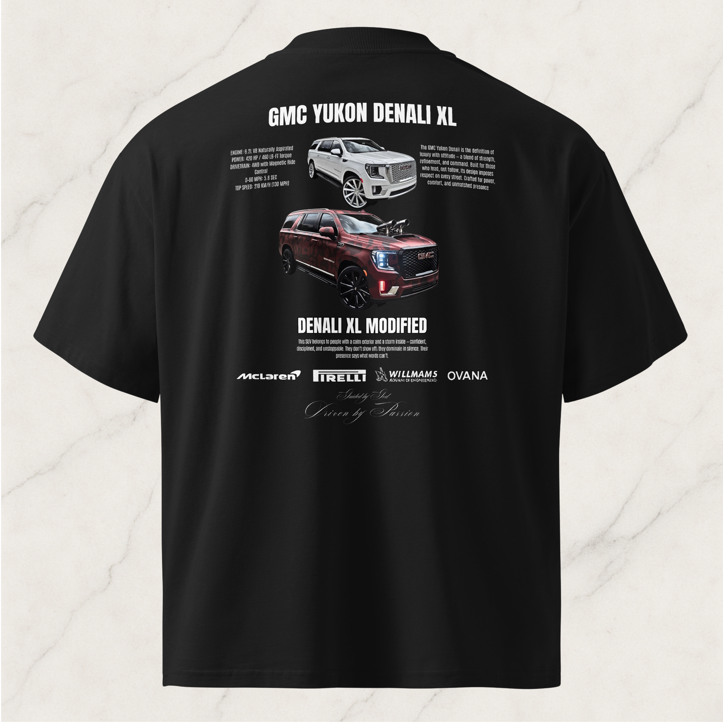 Unisex organic oversized high neck t-shirt— GMC Denali XL