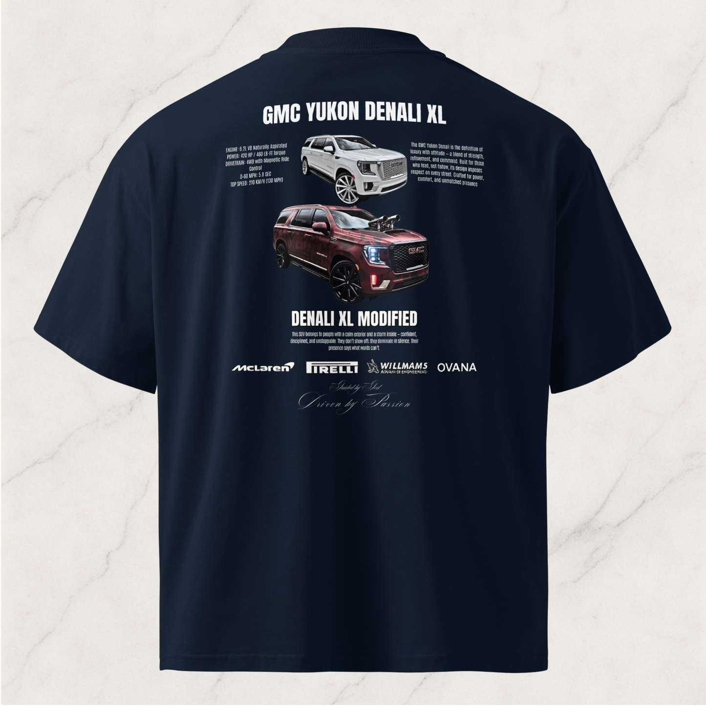 Unisex organic oversized high neck t-shirt— GMC Denali XL